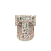 Diamond Letter "T" Initial Custom Ring - White Carat - USA & Canada